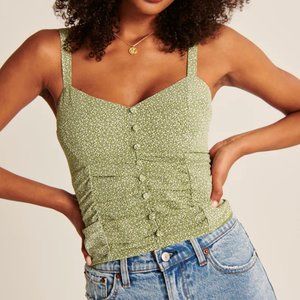 Abercrombie & Fitch Ruched Button-Through Cami